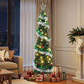 155cm Pre-Decorated Pop-Up Christmas Tree with 50 Warm White LEDs - Main Studio Product View - Jolly Wonderland Australia