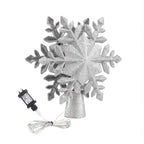 360° Rotating Snowflake LED Projector Christmas Tree Star Topper - Australian Garden & Living Room Lifestyle Setup | Jolly Wonderland Australia