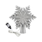 360° Rotating Snowflake LED Projector Christmas Tree Star Topper - Close-Up Material & LED Detail View | Jolly Wonderland Australia
