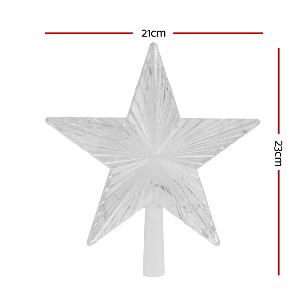 App-Controlled RGB LED Christmas Tree Star Topper (80 Modes) - Night-Time LED Illumination Glow View | Jolly Wonderland Australia