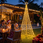 3.6m 12ft Solar LED Flagpole Outdoor Christmas Tree 800 Warm White LEDs - Complete Package Contents & Accessories