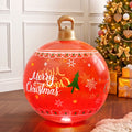 60cm Giant LED Illuminated Outdoor Christmas Inflatable Bauble (Red) - Front Main Product View | Jolly Wonderland Australia