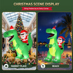 2.5m Giant Christmas T-Rex Dinosaur LED Yard Inflatable - Complete Package Contents & Accessories