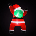 1.9m Climbing Santa LED Outdoor Christmas Inflatable Display - Illuminated Night-Time Outdoor Display View
