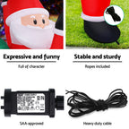 1.9m Climbing Santa LED Outdoor Christmas Inflatable Display - Complete Package Contents & Accessories