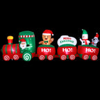 3.6m 12ft Giant Santa Express Train LED Christmas Lawn Inflatable - Main Studio Product View - Jolly Wonderland Australia