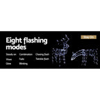 2-Piece Solar 3D Christmas Reindeer Family LED Motif Display - Complete Package Contents & Accessories