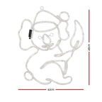 2-Piece Aussie Koala Christmas LED Rope Light Yard Motif - Dimensions & Size Guide Diagram
