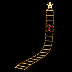 3.4m Climbing Santa Rope Ladder Christmas Lights 328 Warm White LEDs - Main Studio Product View - Jolly Wonderland Australia