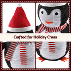 70cm Pop-Up 3D LED Christmas Penguin Display (45 LEDs, 8 Modes) - Full Dimensions & Size Reference Diagram | Jolly Wonderland Australia