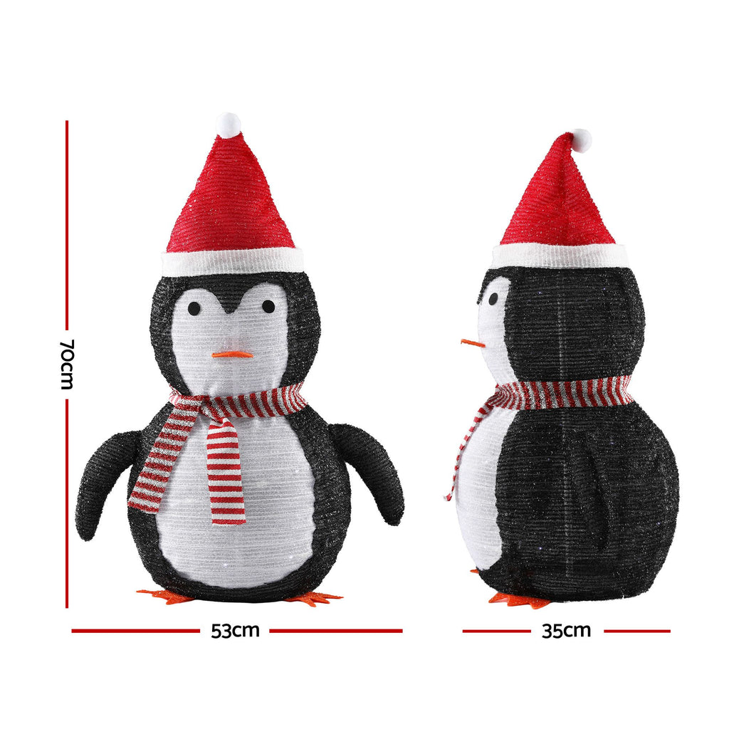 70cm Pop-Up 3D LED Christmas Penguin Display (45 LEDs, 8 Modes) - Complete Package Contents & Accessories View | Jolly Wonderland Australia