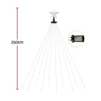 2.5m Star Topper Waterfall Christmas Tree Fairy Lights (300 LEDs) - Night-Time LED Illumination Glow View | Jolly Wonderland Australia