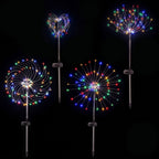 4-Pack Solar Firework Christmas Pathway Garden Lights 480 LEDs - Dimensions & Size Guide Diagram