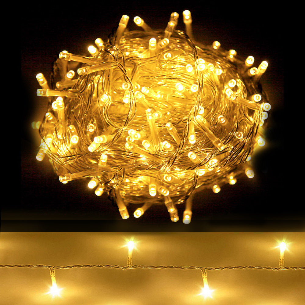 100m 500-LED Warm White Outdoor Christmas Fairy String Lights - Main Studio Product View - Jolly Wonderland Australia