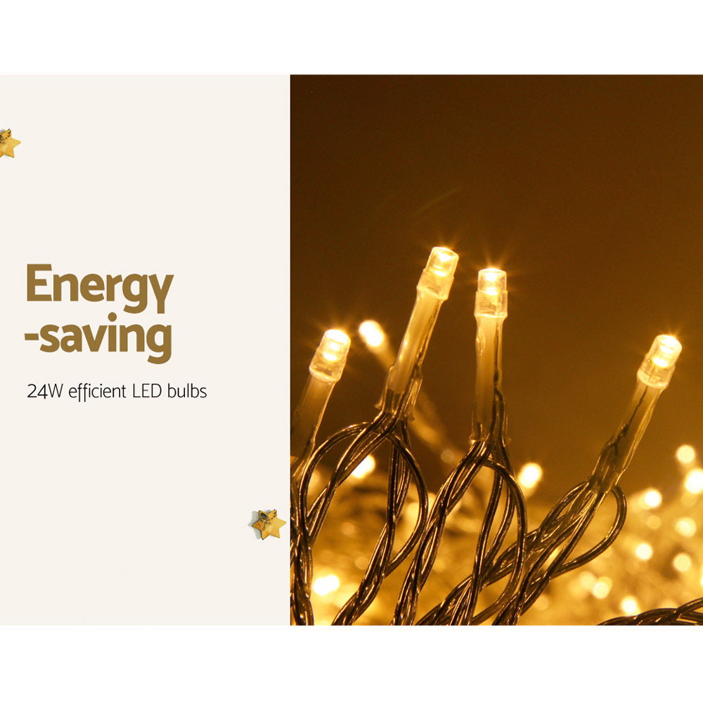 100m 500-LED Warm White Outdoor Christmas Fairy String Lights - Dimensions & Size Guide Diagram