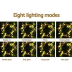 100m 500-LED Warm White Outdoor Christmas Fairy String Lights - Close-Up Weatherproof & LED Detail