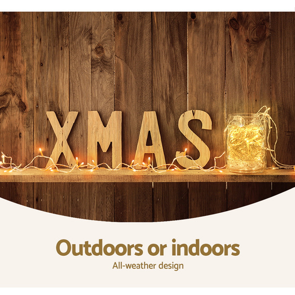 100m 500-LED Warm White Outdoor Christmas Fairy String Lights - Complete Package Contents & Accessories